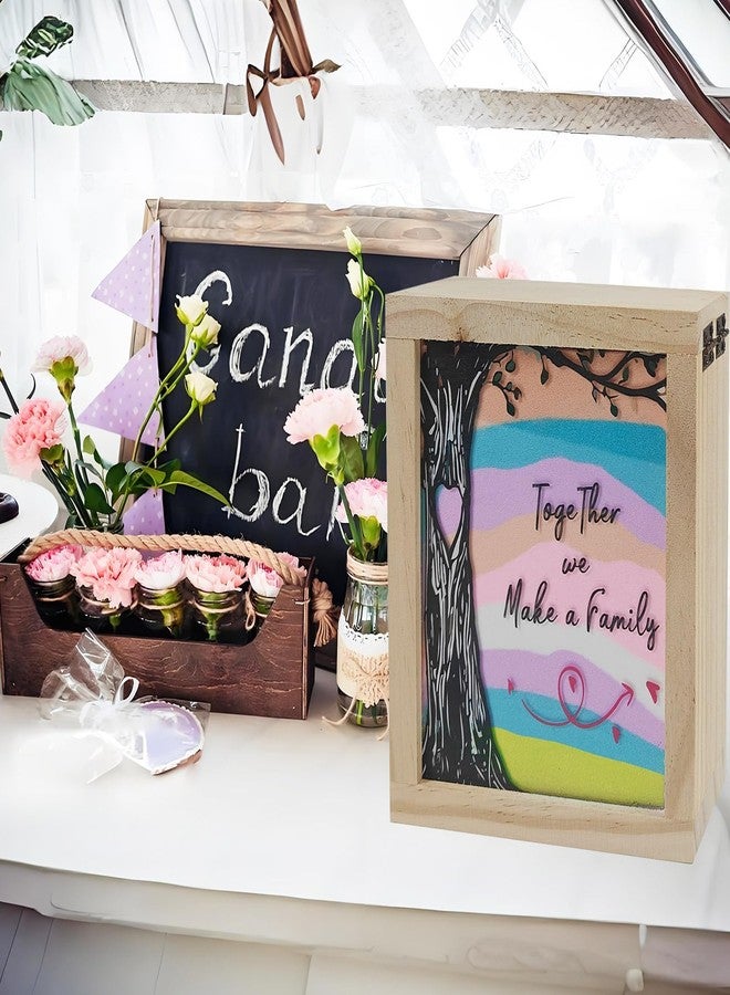 DANHMAO Wedding Unity Sand Ceremony Kit Sand Ceremony Kit for Weddingwith Wood Box 6 Vase 6 Unity for Weddings Bridal Party - Image 5